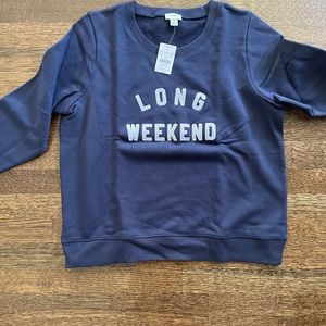 Jcrew factory cotton long weekend sweatshirt